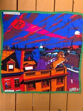 Hermes Multicolor Minuit Au Faubourg Printed Silk Square Scarf released 2014